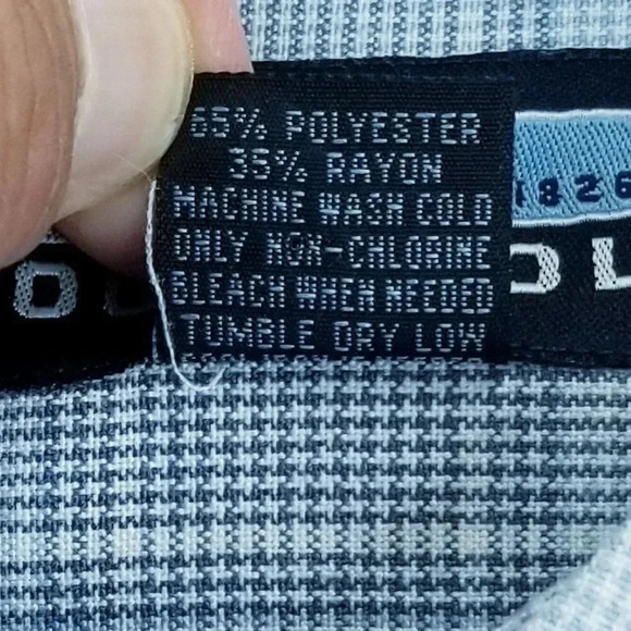 Southpole 2XL Embroidered Pocket Logo Sleeve Logo Tag Blue Red Trim Check Shirt - Picture 11 of 11